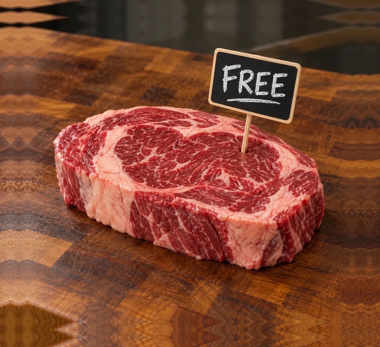 Free dry-aged steak reward